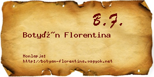 Botyán Florentina névjegykártya